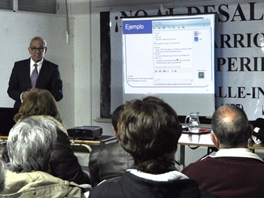 Jesús García Tomás durante la charla-coloquio