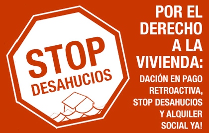 Cartel Por el derecho a la vivienda