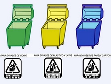 Dibujo de Contenedores de Reciclaje